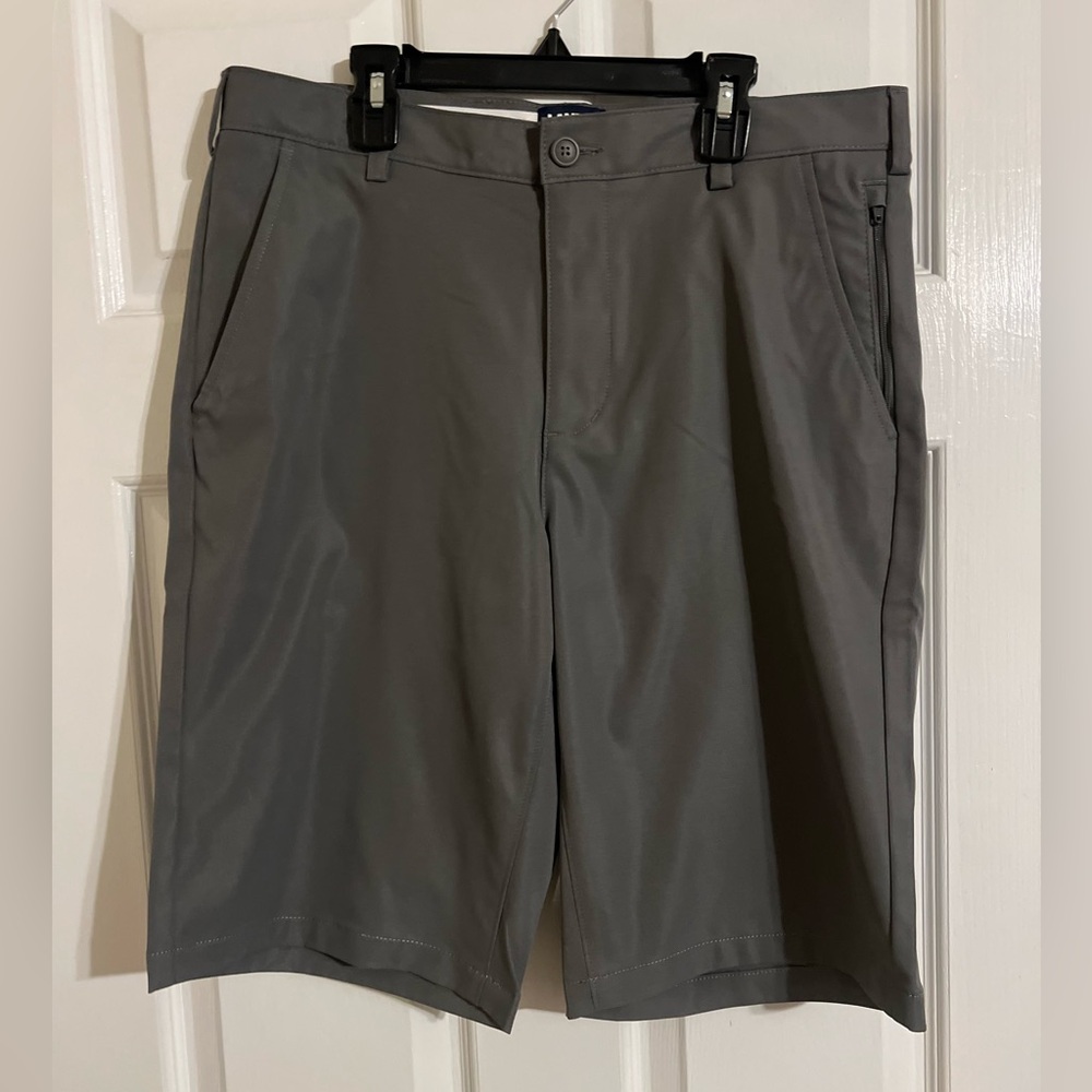 Lands' End Men's Charcoal Flat Front Shorts